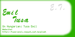 emil tusa business card